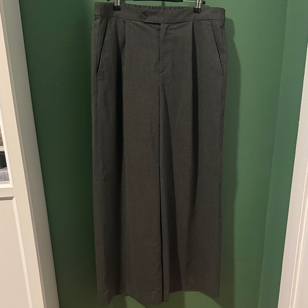 Banana Republic Gray Wide-Leg Trousers
